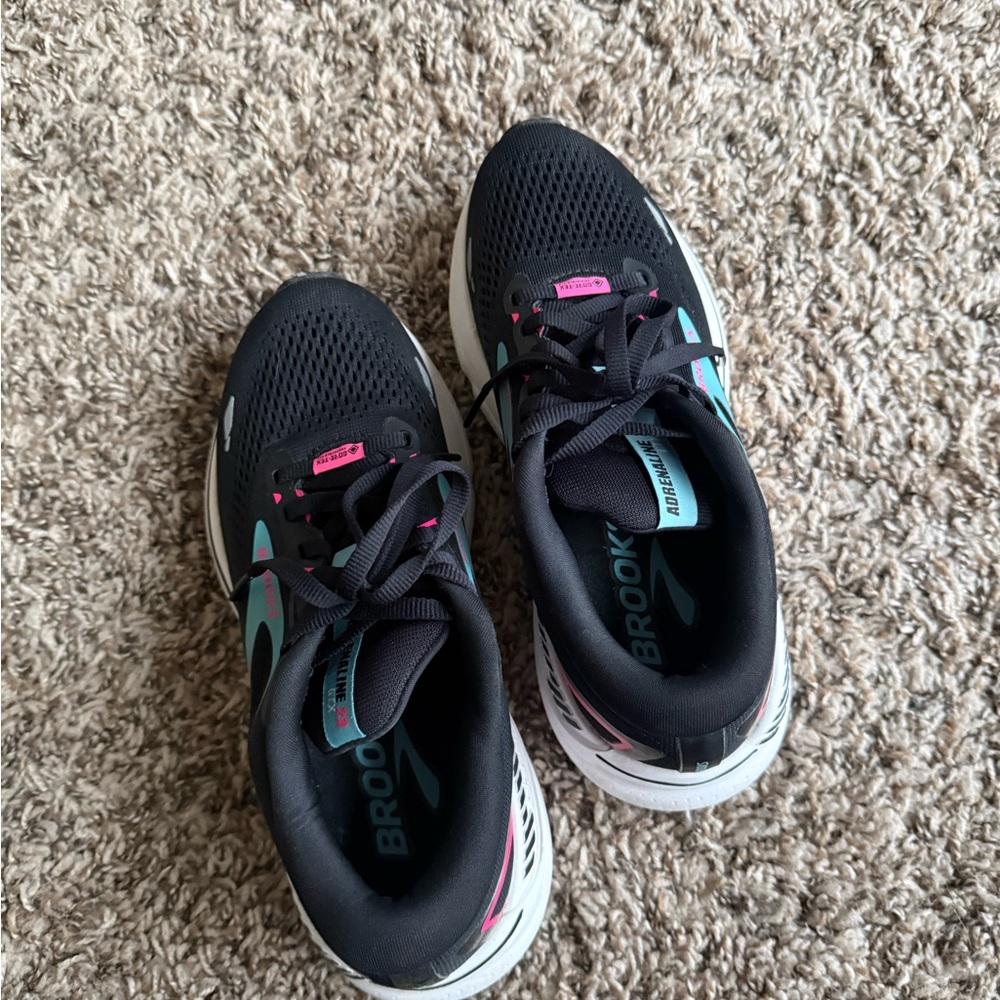 Brooks Women's Running Shoes - Black with Pink & Teal Accents - Picture 2 of 7